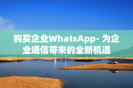 购买企业WhatsApp- 为企业通信带来的全新机遇